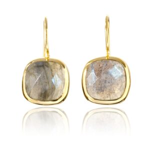 Cushion Cut Twin Earrings - Labradorite