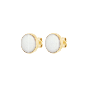 Luna Coin Pearl Stud Earrings