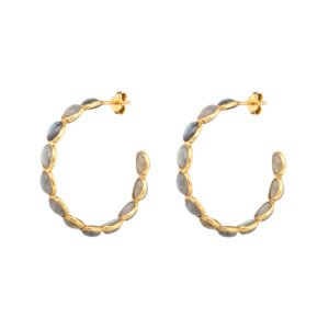 Alara Labradorite hoop earrings